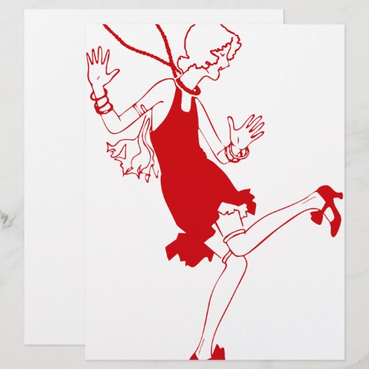 red flapper girl (Front/Back)