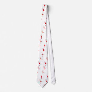red flapper girl neck tie