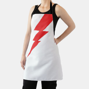 Red Flash Lightning Bolt Apron