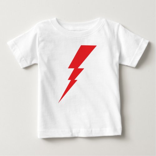 Red Flash Lightning Bolt Baby T_Shirt