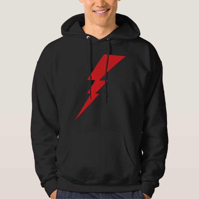 Red Flash Lightning Bolt Hoodie (Front)