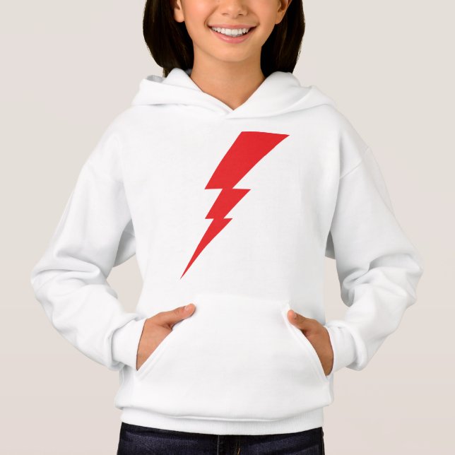 Red Flash Lightning Bolt Hoodie (Front)