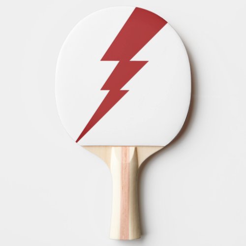 Red Flash Lightning Bolt Ping Pong Paddle