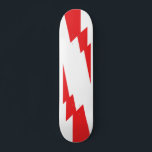 Red Flash Lightning Bolt Skateboard<br><div class="desc">Simple red geometric lightning bolt graphic design.
A flashy look to make an impression!</div>