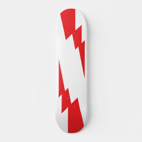 Red Flash Lightning Bolt Skateboard