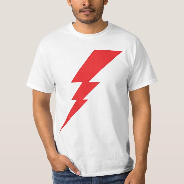 Red Flash Lightning Bolt T-Shirt (Front)