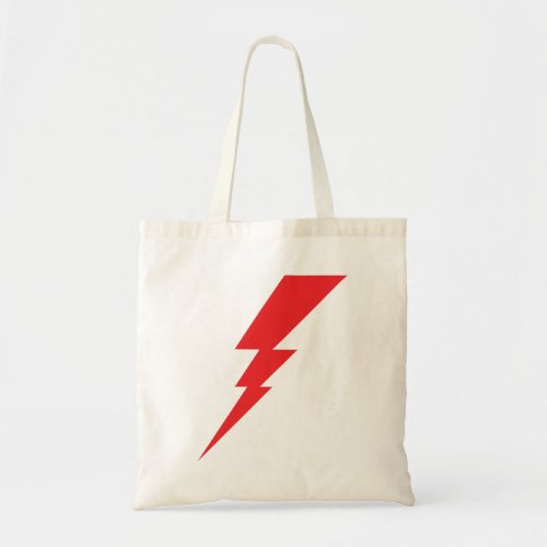 Red Flash Lightning Bolt Tote Bag