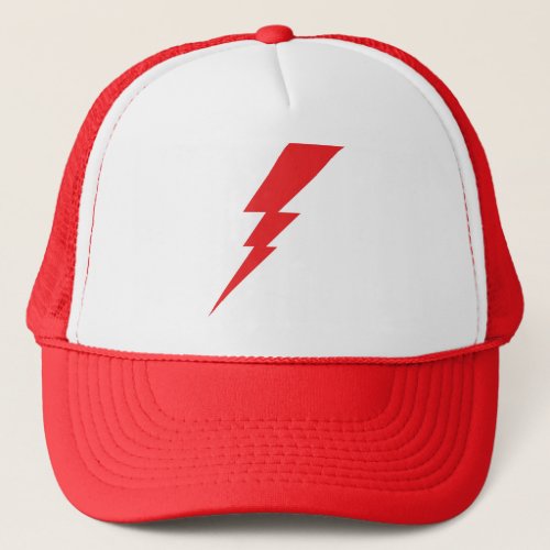 Red Flash Lightning Bolt Trucker Hat