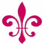 Red Fleur De Lis Statuette<br><div class="desc">Red Fleur De Lis</div>