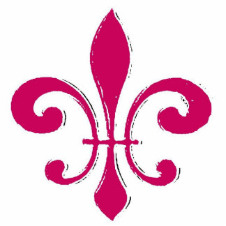 Red Fleur De Lis Statuette