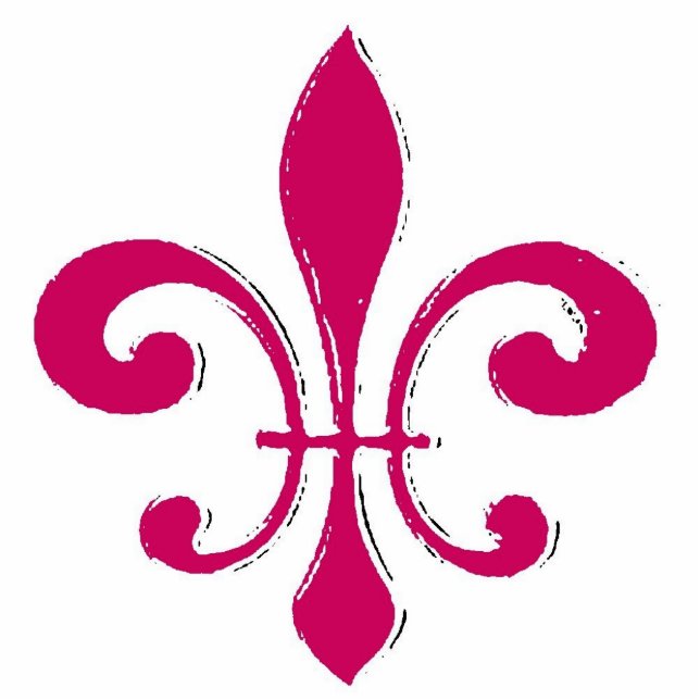 Red Fleur De Lis Statuette (Front)