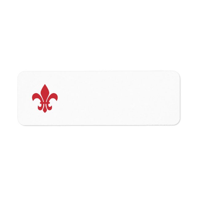 Red Fleur de Lys Blank Label (Front)