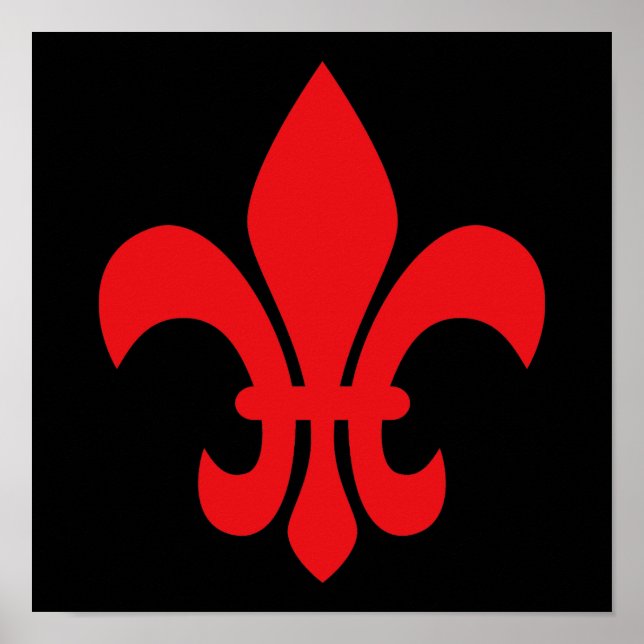 Red Fleur de Lys Poster (Front)