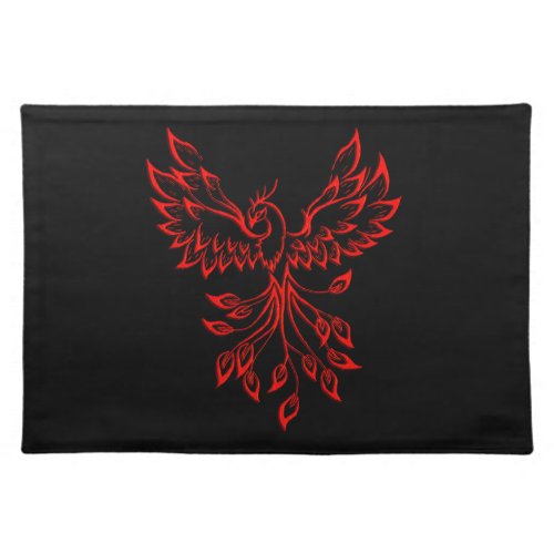 Red Flight of A Phoenix Cloth Placemat