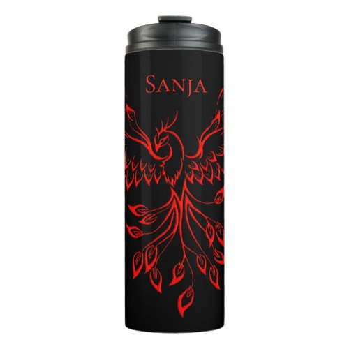 Red Flight of A Phoenix Personalized Thermal Tumbler