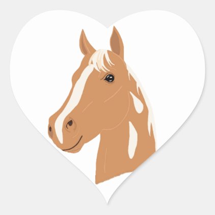 Red Flight the Happy Horse Heart Sticker