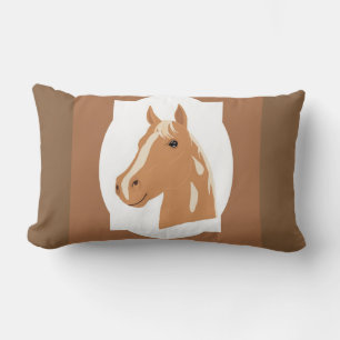 Red Flight the Happy Horse Reversible Lumbar Pillow