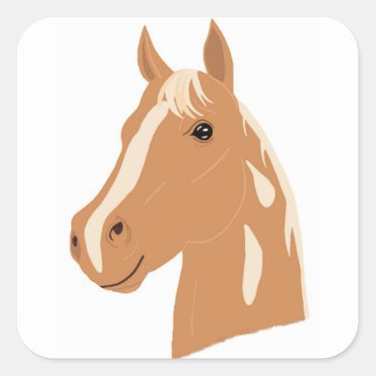 Red Flight the Happy Horse Square Sticker