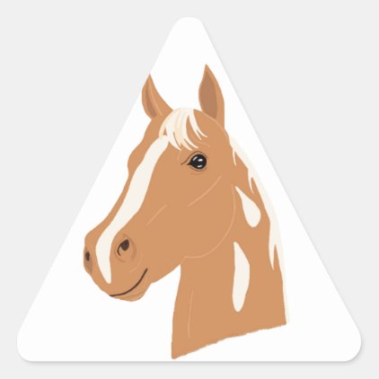 Red Flight the Happy Horse Triangle Sticker