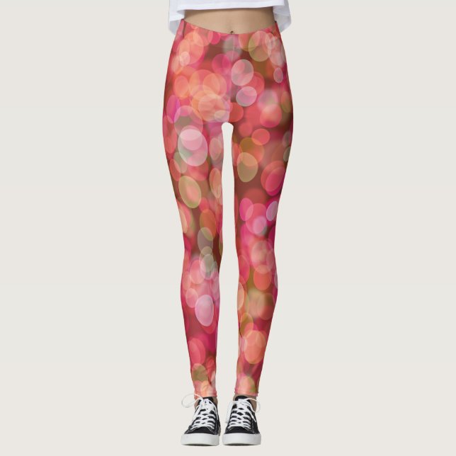 Red Floating Color  Leggings (Front)