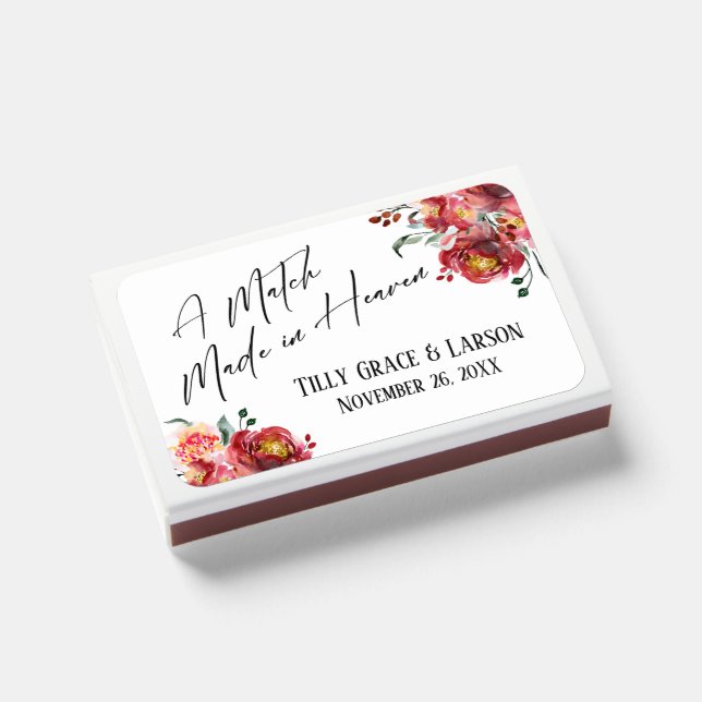 Red Floral A Match Made in Heaven (Front Closed)