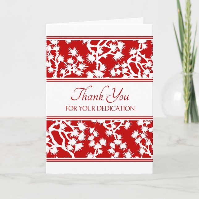 Red Floral Administrative Professionals Day Card (Front)