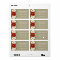Red Floral Burlap Christmas Baking Labels