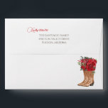 Red Floral Country Western Vaquera Envelope<br><div class="desc">This envelope compliments our Red Floral Western Charro Quinceanera invitation designs in the Pretty Inviting Shop. Edit with your return address and hand address or add mailing label to your guests. Perfect to create a lovely suite for your special occasion.</div>