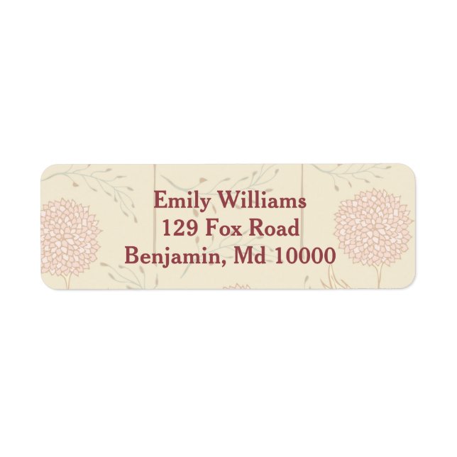 Red Floral Display Label (Front)