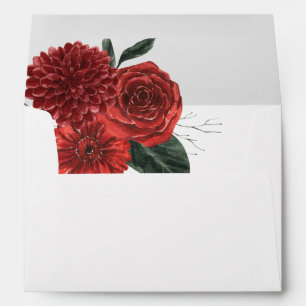 Red Floral Envelope 3