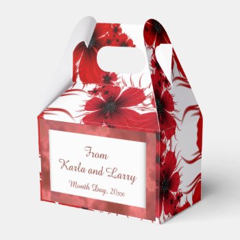 Red Floral Favor Boxes by karlajkitty at Zazzle
