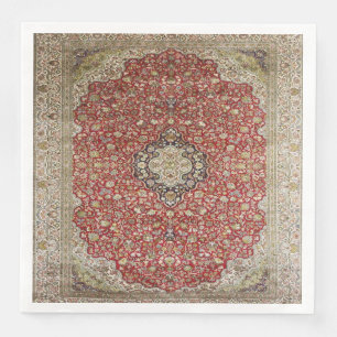 Red floral flower persian turkish decoupage   paper dinner napkins
