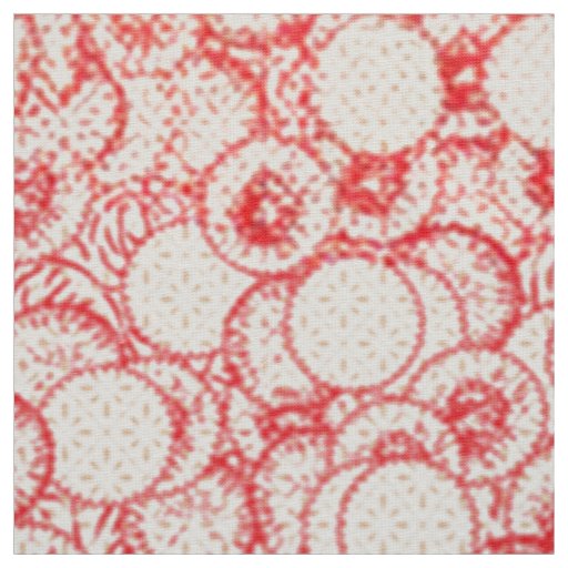 Red Floral Heart | Valentine Textile Print Fabric