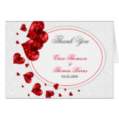 Red Floral Hearts And Damask (Front Horizontal)