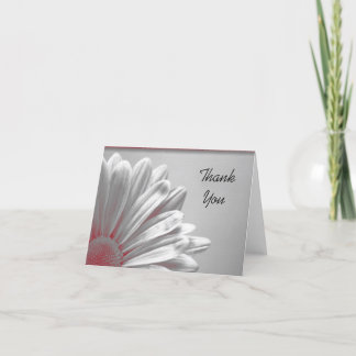 Red Floral Highlights Thank You Card