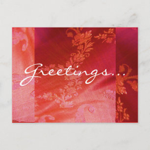 Red Floral I Postcard - Customizable