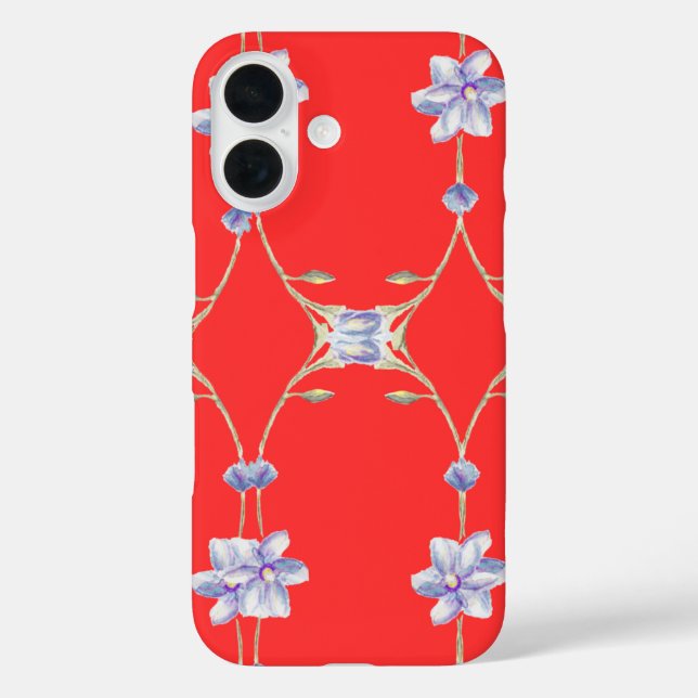 Rèd floral iphone case  (Back)