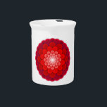 Red Floral Mandala-58566 Beverage Pitcher<br><div class="desc">Red Floral Mandala-58566</div>