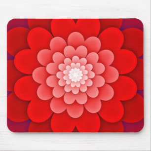 Red Floral Mandala-58566 Mouse Pad