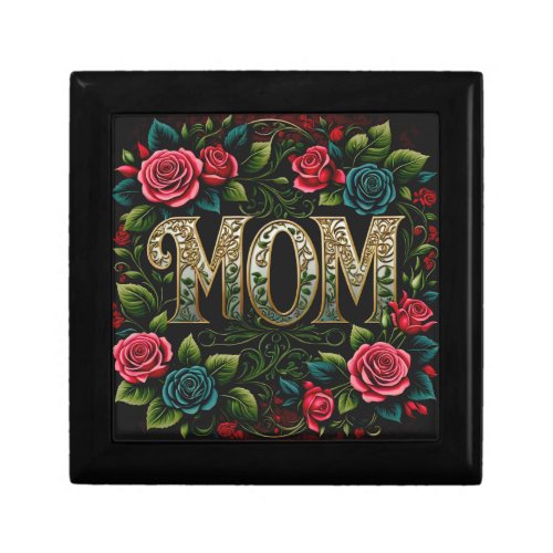 red floral mom gift box