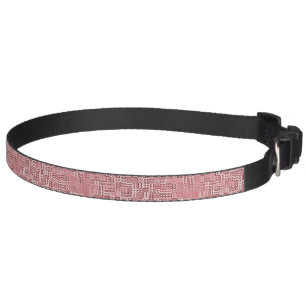 Red Floral Panel Pet Collar