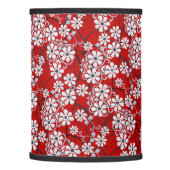 Red Floral Pattern Lamp Shade (Left)