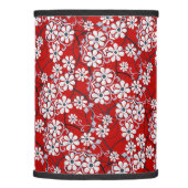 Red Floral Pattern Lamp Shade (Right)