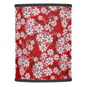 Red Floral Pattern Lamp Shade (Front)