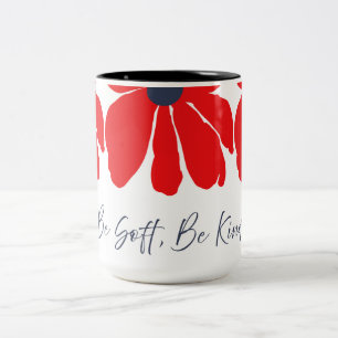 Red Floral Pattern Mug