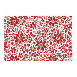 Red Floral Placemat