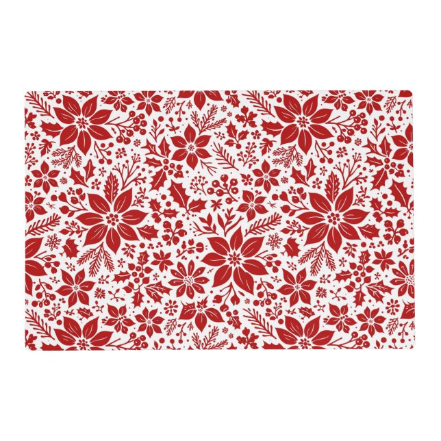 Red Floral Placemat (Front)