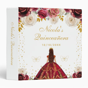 Red Floral Princess Photo Album 3 Ring Binder