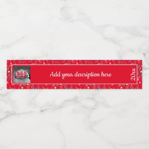 Red Floral Replacement RING BINDER SPINE LABELS