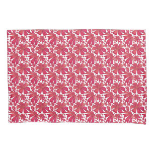 Red Floral Seamless Pattern, Elegant Flower Repeat Pillow Case